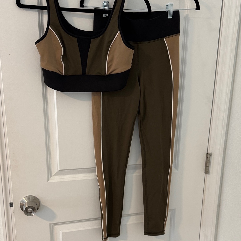 MICHI Black and Brown Activewear Set